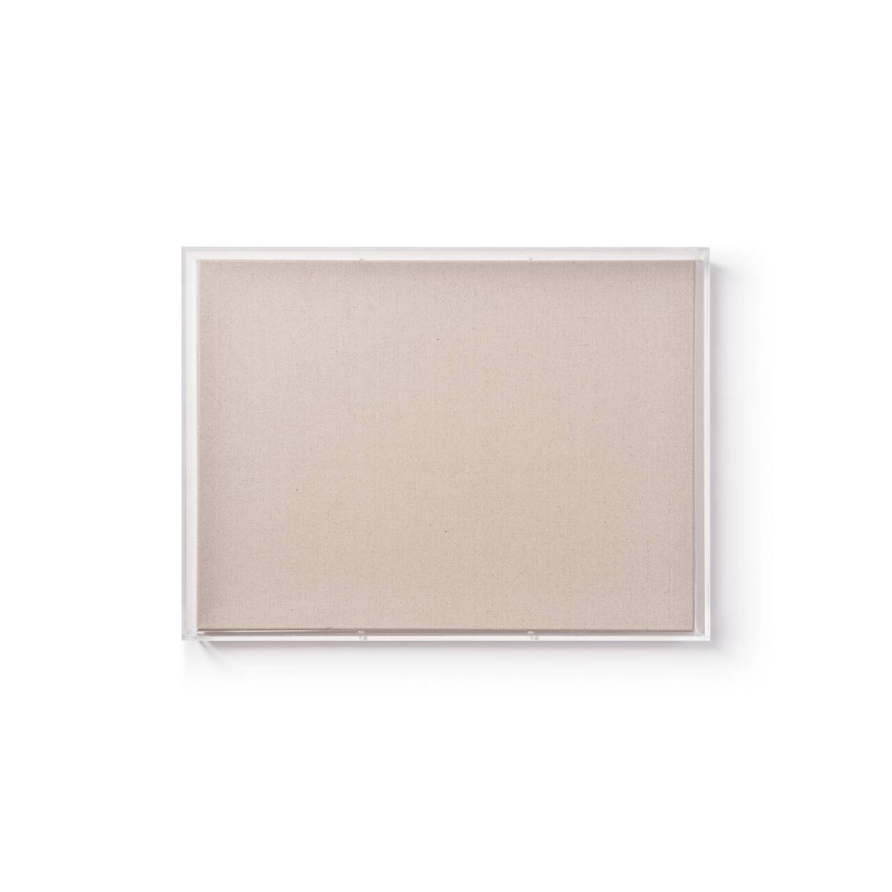 Wexel Art Clear Acrylic Shadowbox With Beige Linen Canvas
